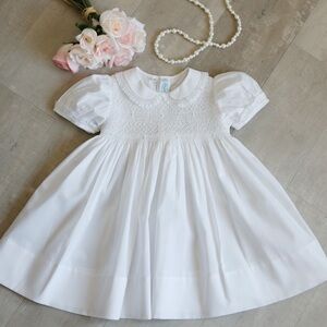 New White Smocked Heirloom Dress Feltman Brothers Flower Girl